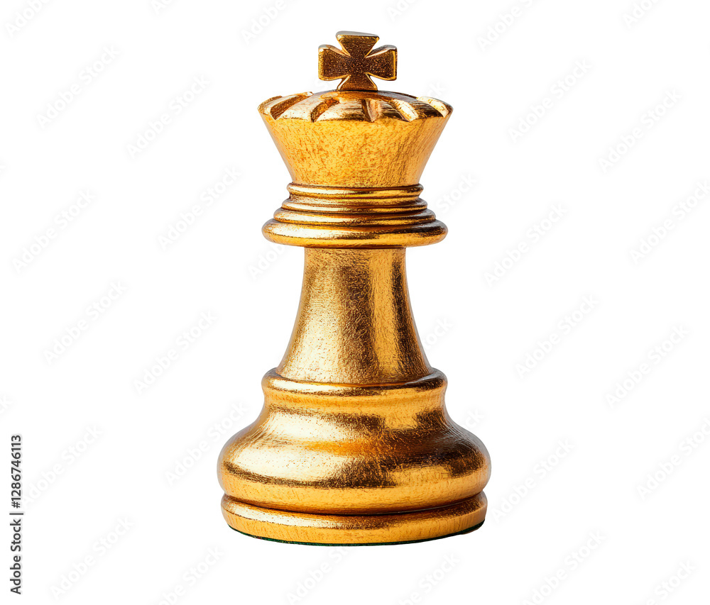 Golden chess piece isolated on transparent background Golden chess piece isolated on transparent background