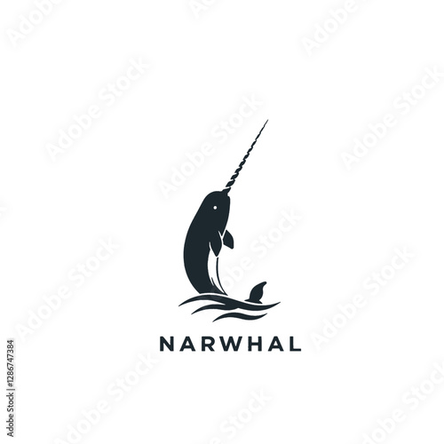 Narwhal Vector Logo Design