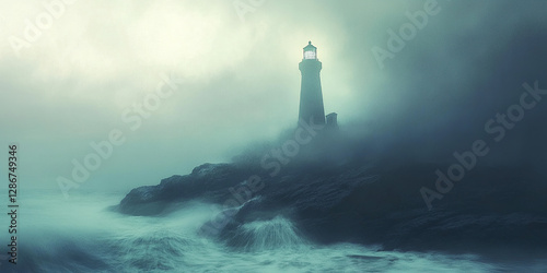 Lighthouse Beacon in Fog
 photo