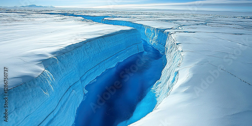 Deep Blue Glacier Crevasses
