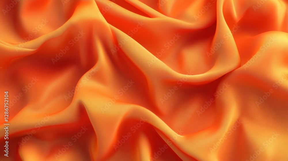 Vibrant orange seamless fabric texture background