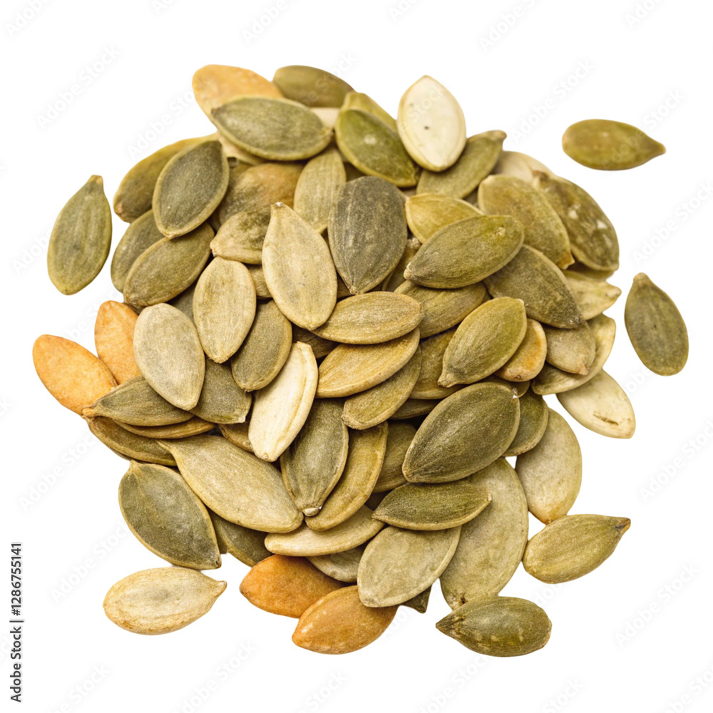 Pumpkin seeds isolated on transparent background Pumpkin seeds isolated on transparent background