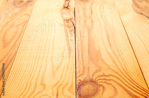 Wooden unpainted decorative table, macro. photo