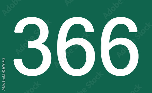 366 against a green field