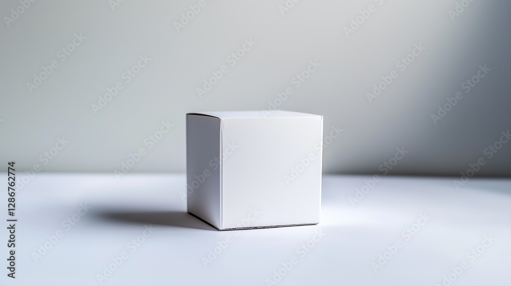 Minimalist White Box in Soft Natural Light Minimalist White Box in Soft Natural Light