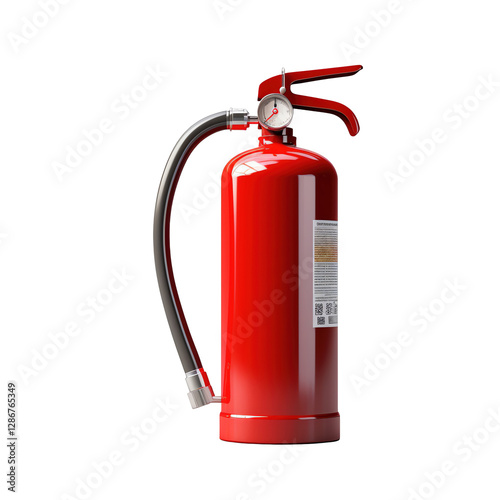 Isolated Red Fire Extinguisher