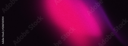 Grainy magenta pink purple black noisy backdrop background, dark vibrant gradient color banner design