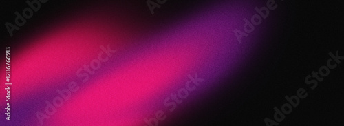 Grainy magenta pink purple black noisy backdrop background, dark vibrant gradient color banner design