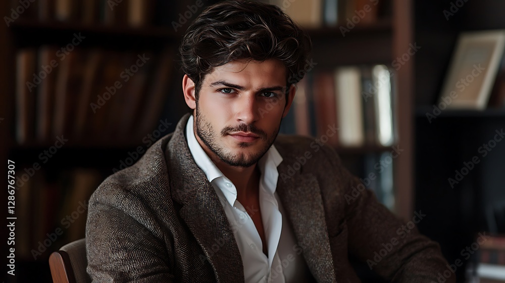 Portrait a handsome young businessman working in office Portrait a handsome young businessman working in office businessman