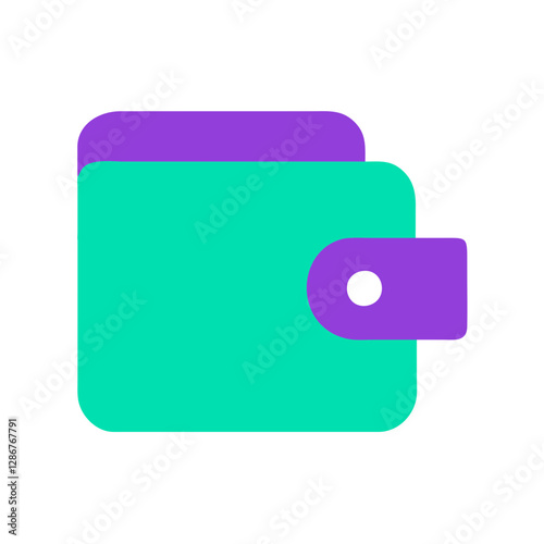 Colorful wallet illustration with modern design, financial security