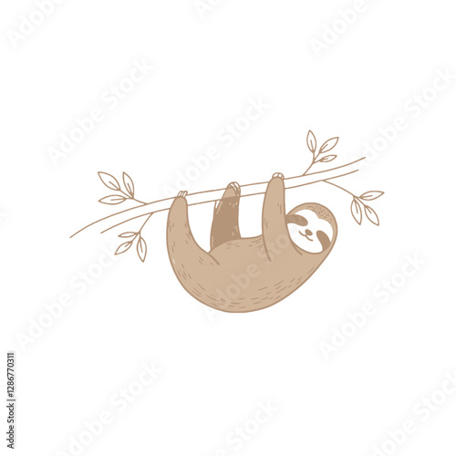 Sloth Vector Logo Design