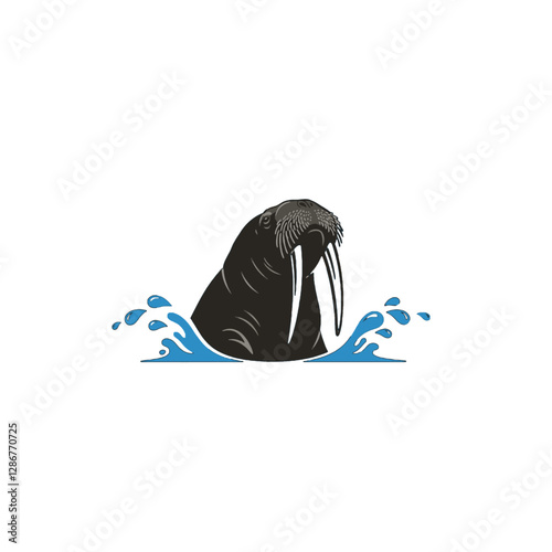 Walrus Vector Logo Design