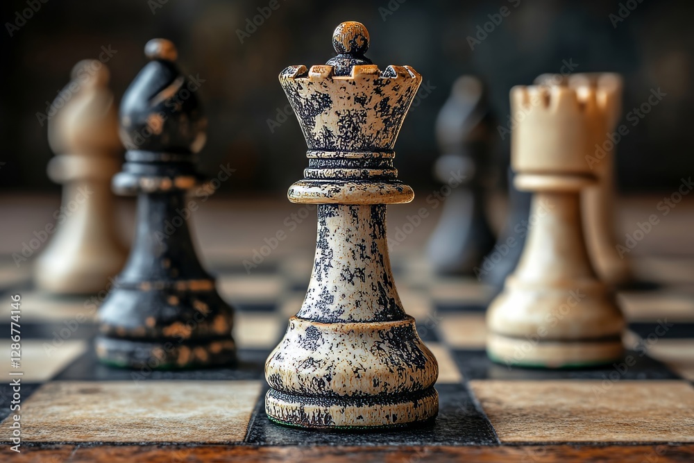 Two chess teams are positioned one in front of the other on the chessboard, isolated over a white background Two chess teams are positioned one in front of the other on the chessboard, isolated over a white background