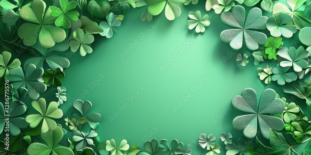 Saint Patrick Day seafoam 3d background Saint Patrick Day seafoam 3d background