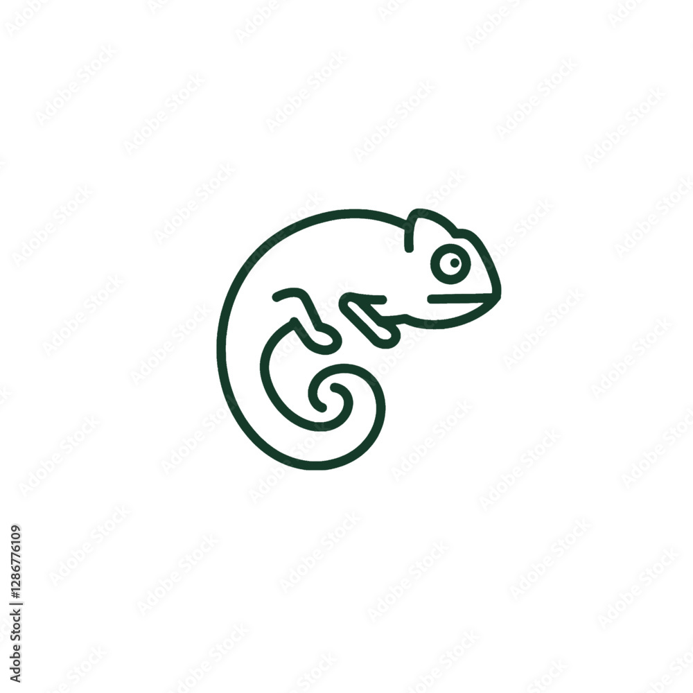 Naklejka premium Chameleon Vector Logo Design