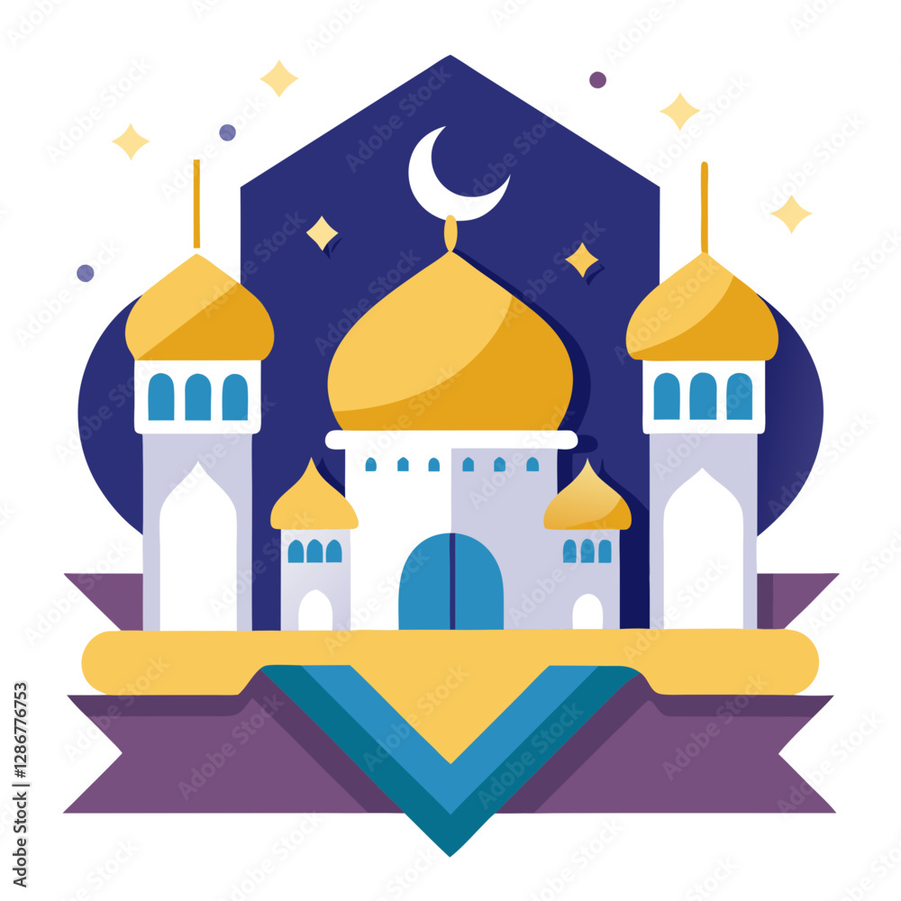 Fototapeta premium Eid Mubarak Icon Trendy Vector.