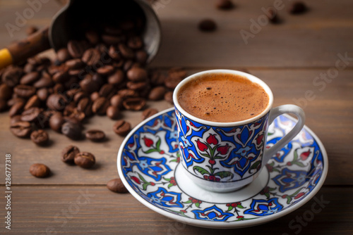 Obraz na płótnie Traditional delicious Turkish coffee or Greek coffee w salonie