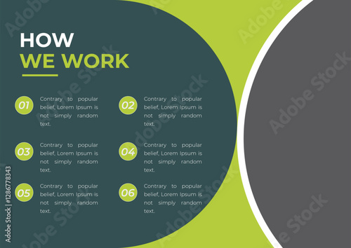 Working with us a4 page print for business profile annual report brochure catalog corporate template