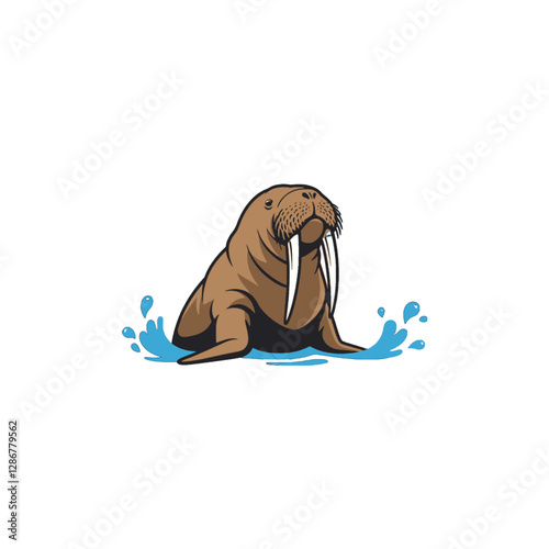 Walrus Vector Logo Design