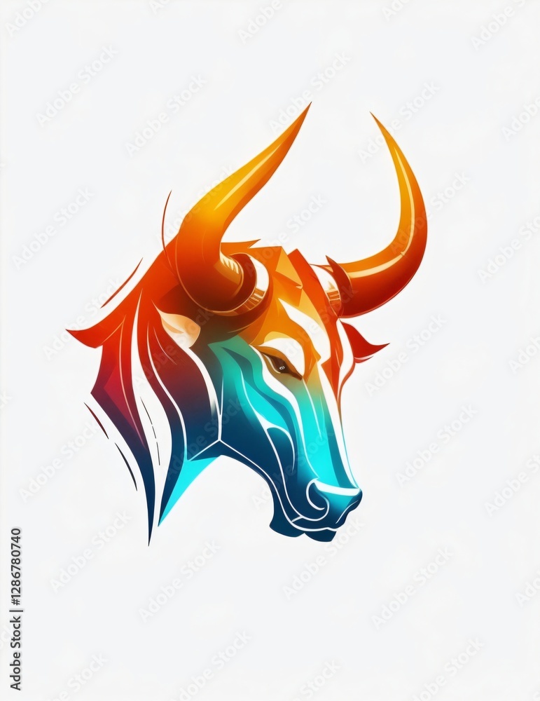 Naklejka premium Bull Logo