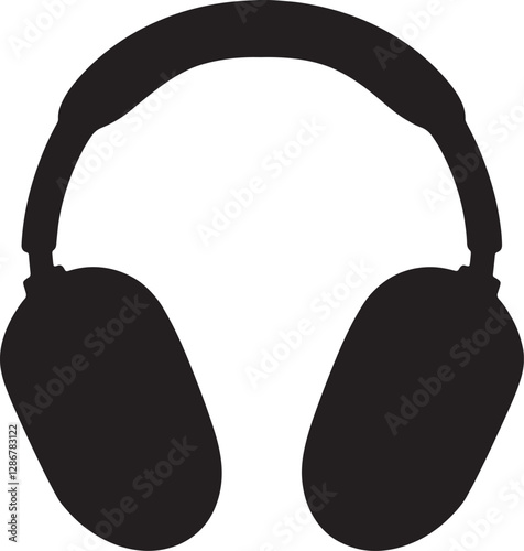 headphones icon on white background