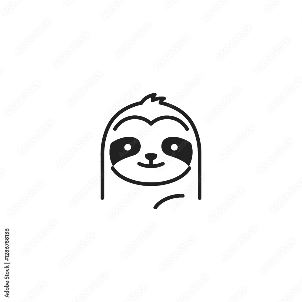 Obraz premium Sloth Vector Logo Design