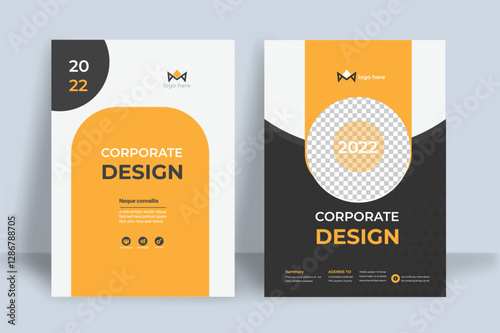 Cover Corporate Design Company template a4 page print business profile annual report brochure catalog corporate Landscape Layout Portfolio Abstract Presentation leaflet Webpage Creative PowerPoint mag