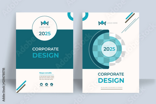 Cover Corporate Design Company template a4 page print business profile annual report brochure catalog corporate Landscape Layout Portfolio Abstract Presentation leaflet Webpage Creative PowerPoint mag
