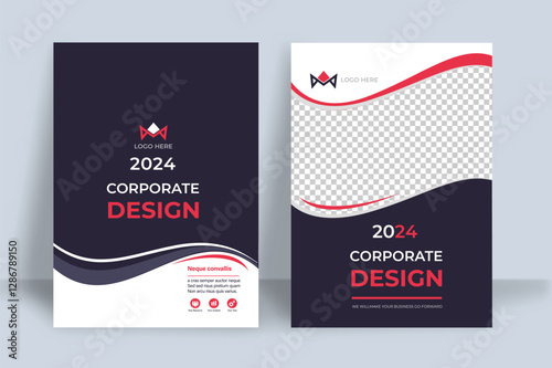 Cover Corporate Design Company template a4 page print business profile annual report brochure catalog corporate Landscape Layout Portfolio Abstract Presentation leaflet Webpage Creative PowerPoint mag