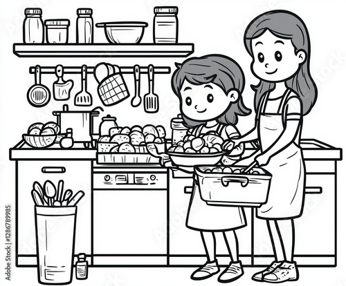 Kids helping to prepare foo...