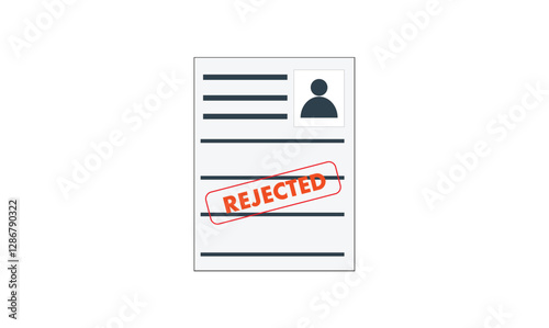 File rejected icon vector illustration