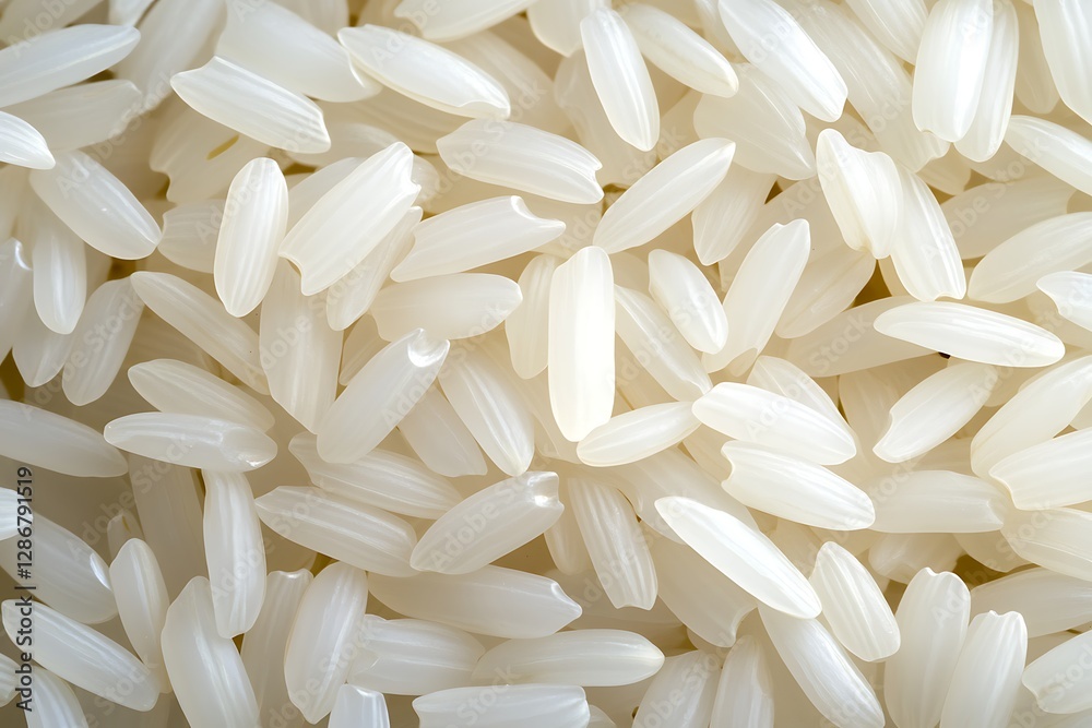 Close-up of Uncooked White Rice Grains Close-up of Uncooked White Rice Grains