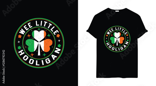 St. Patrick’s Day Wee Little Hooligan - Vintage Irish Typography T shirt  Design