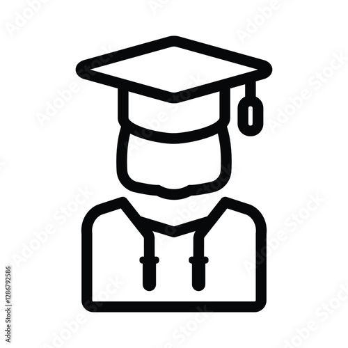 Graduate girl icon