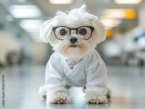 Dog Doctor In A Medical Cos...