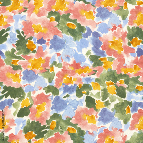 Wallpaper Mural Abstract brush strokes watercolor painting pattern Torontodigital.ca