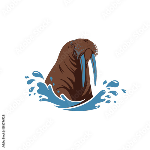 Walrus Vector Logo Design