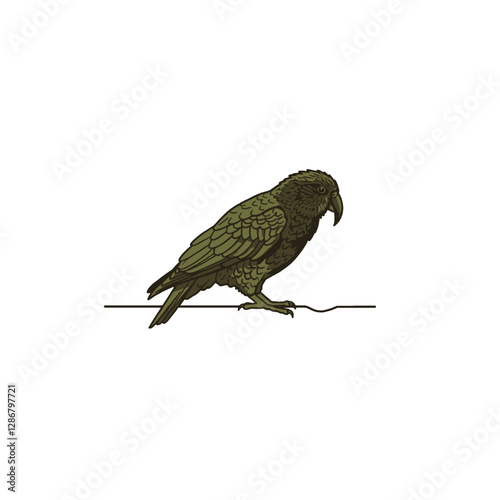 Kea Bird Vector Logo Design