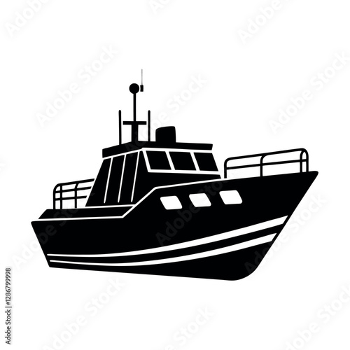 vector illustration of a ship