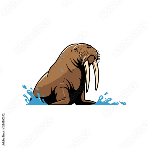 Walrus Vector Logo Design