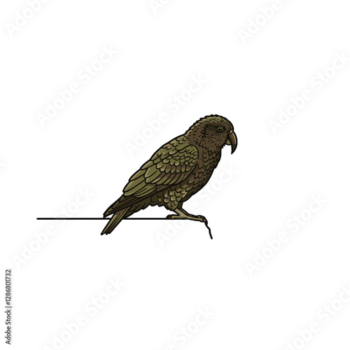 Kea Bird Vector Logo Design