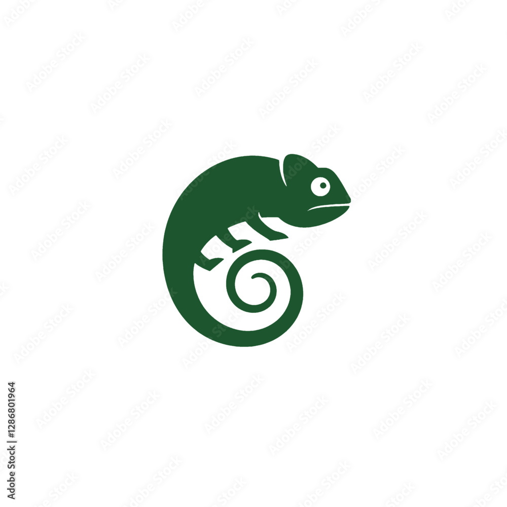 Fototapeta premium Chameleon Vector Logo Design