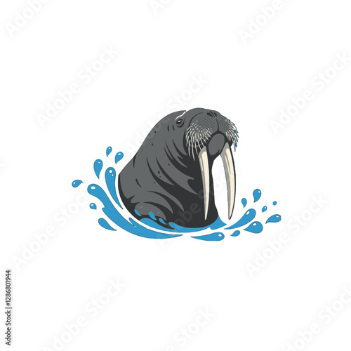 Walrus Vector Logo Design