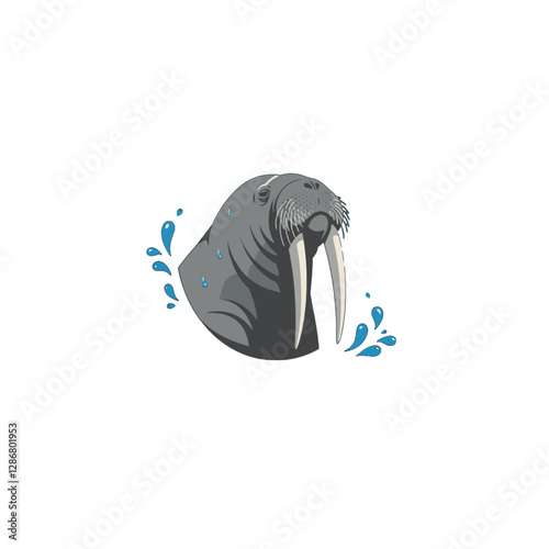 Walrus Vector Logo Design