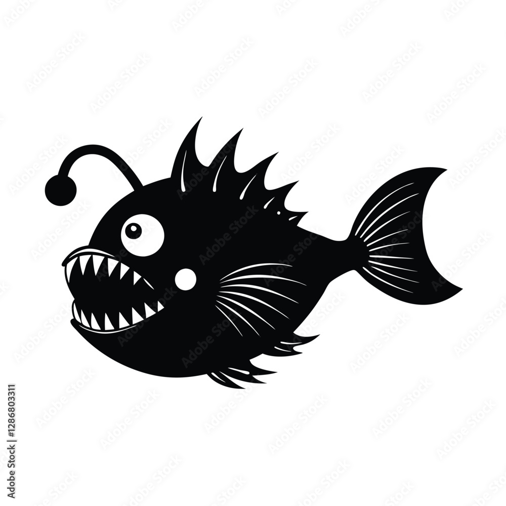 Fototapeta premium vector illustration of a cartoon fish