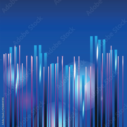Dynamic motion light trails with blur effect