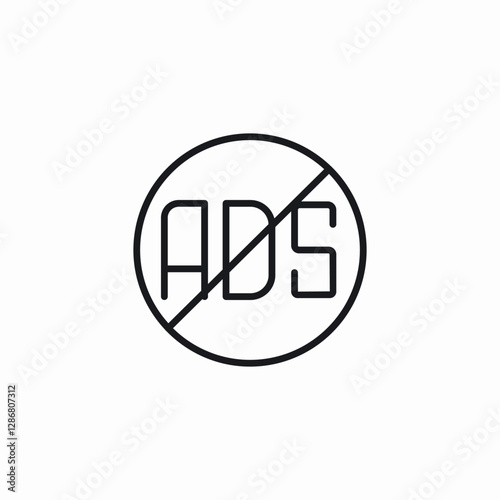 advertisements removed icon sign vector