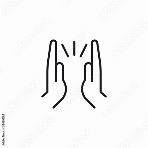 clap hands icon sign vector