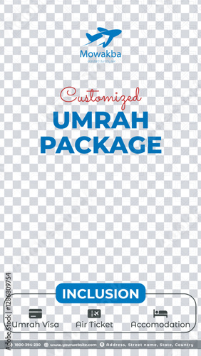 Hajj Umrah Ads posts Travel tour template  Instagram mecca Islamic social media story template promo