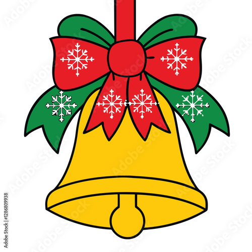  Red Christmas Bell with Festive Ribbon and Holiday Decorationschristmas bells with red ribbon